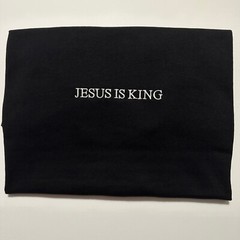 Jesus Is King Stitched T-Shirt – Embroidered Bible Christian Shirt – Gospel