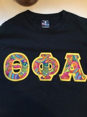 Theta Phi Alpha Fraternity / Sorority Sewn Letters Retro Cotton T Shirt M 38-40