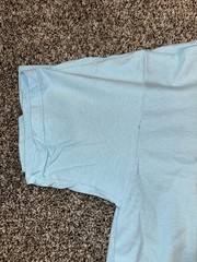 Deadstock Vintage 90s Mens Large Blank Short Sleeve T-Shirt Blue Cotton USA
