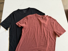 Unbound Merino 100% Superfine Wool T-Shirts Mens Small Lot 2 NWOT Black/ Sedona