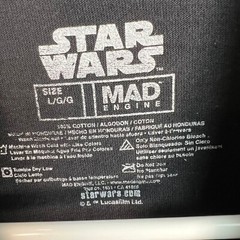 Star Wars Mad Engine Mando Graphic T-Shirt Large Black Cotton Short Sleeve Mens