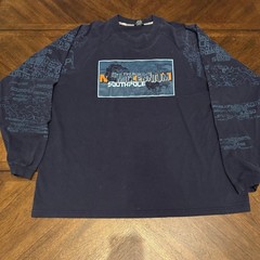 Southpole Vintage New Millennium Long Sleeve Shirt Navy Mens 2XL Y2K Graphic |C1