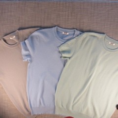 Coofandy Large Waffle Knit Lot of 3 t-shirts Green, Blue, Grey Viscose/Poly