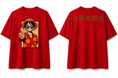 Anime Oversized T Shirt Japanese Streetwear Luffy Graphic Tee Unisex Cotton Top