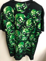 Liquid blue astroworld skull pile glow in dark t shirt Juicy J Travis Scott
