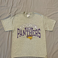 Jerzees Heavyweight Blend UNI Panthers Graphic Logo T-Shirt Men’s M Gray
