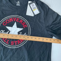 Converse T Shirts Unisex Adult Size M Black White Short Sleeve Stretch 2 Shirts
