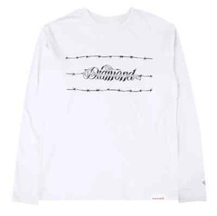 Diamond Supply Co. Men’s Barbed Wire Long Sleeve White T-Shirt