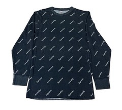 Supreme x Hanes Thermal Shirt Large Black Logo FW20 Waffle Knit Long Sleeve