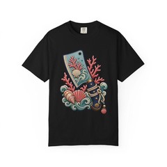 Embroidered Coastal Cleaver Coral T-Shirt Graphic