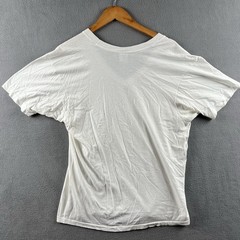 Vintage Hanes Shirt Mens XL White Blank Single Stitch V Neck 90s Essential Tee
