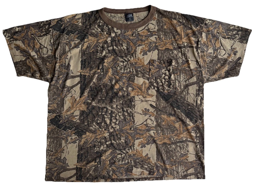 VTG 80s 90s Ace Sportswear Sniper Camo Pocket T Shirt Single Stitch Men’s 3XL