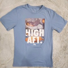 Nike Tee HIGH AF1 T-Shirt Mens S Blue Air Force 1 Sneakers Short Sleeve Shirt