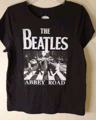 Beatles Tee Shirt Abbey Road Medium Black John, Paul George,Ringo