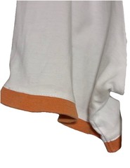Sero Men’s Ringer Tee – Orange/Cream – Lettuce Edge Scalloped Sleeves – Size L