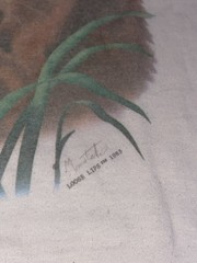 Vintage 1983 Lion Nature T Shirt Size Large Jerzees Tag, Loose Lips Nature Art