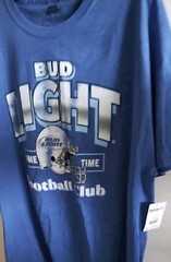Football Bud Light Football Game Time T-shirt NWT