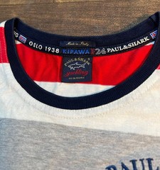 Paul & Shark Yachting Striped T Shirt Mens Small Red White Blue Italy Style