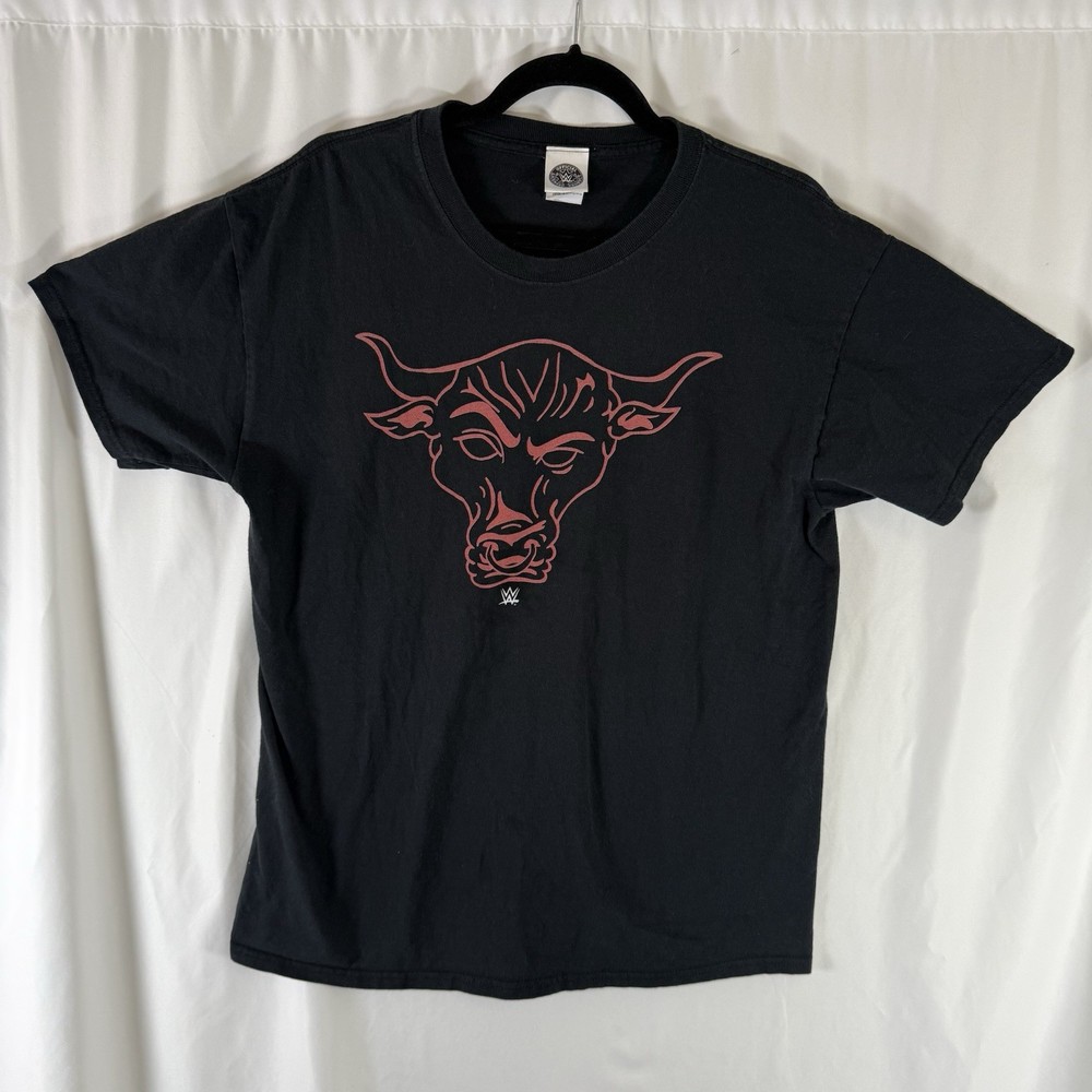 The Rock Red Brahma Bull Line Men’s Large Black Short Sleeve Crew Neck