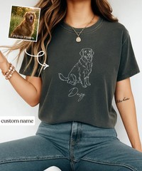 Custom Pet Portrait Comfort Tee Personalized Dog Cat Photo Shirt