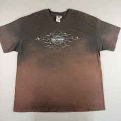 Harley Davidson T-Shirt Men’s 2XL Grey Red Maroon Gradient Biker Motorcycle