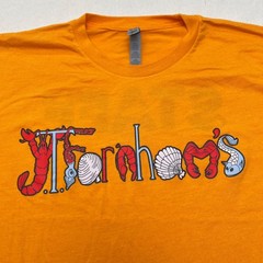 J.T. Farnham’s Famous Clams Essex Mass Staff Shirt Seafood Lobster Fish – Size L