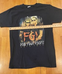 Florida Georgia Line 2016 Dig Your Roots Tour Black T-shirt Double Sided Medium