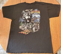 2002 Sturgis Biker T Shirt Mens Black XL Wolf 62nd Annual Black Hills