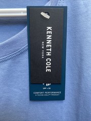 Kenneth Cole Active T Shirt 2XL Blue Short Sleeve Crew Neck Tee Slim Fit NWT