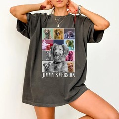 Custom Dog Portrait Comfort Tee Personalized Pet Owner Gift Shirt Dog