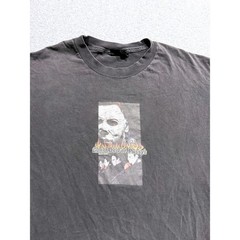 Vtg Serial Killer Michael Myers Halloween T-Shirt Faded Black Horror USA Made