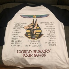 Iron Maiden Powerslave 1984 Raglan World Slavery Tour European Dates S to 2XL