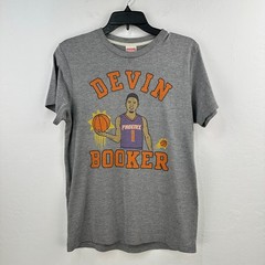 Homage Devin Booker Phoenix Suns T-shirt Mens S Gray Orange Basketball NBA Fan