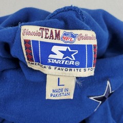 Starter Dallas Cowboys Turtleneck Shirt Mens L Blue Long Sleeve Cotton NFL