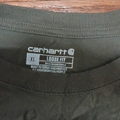 Carhartt Men’s XL T-Shirt Green Long Sleeve Crew Neck Loose Fit Logo TK0231-M