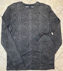 Ted Baker London L/S Rib Crew Loungewear Tee Shirt Mens L Grey Heather NWT
