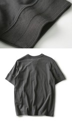 American Summer New Mens Cotton Henry Collar Retro Casual Short-Sleeved T-Shirt
