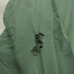 Wrangler Shirt Mens Extra Large Green FR Fire Resistant Workwear *Holes