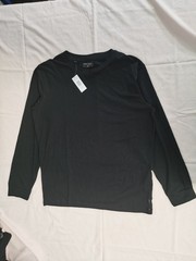 NWT Jachs New York Black Long Sleeve Crew Neck Shirt M