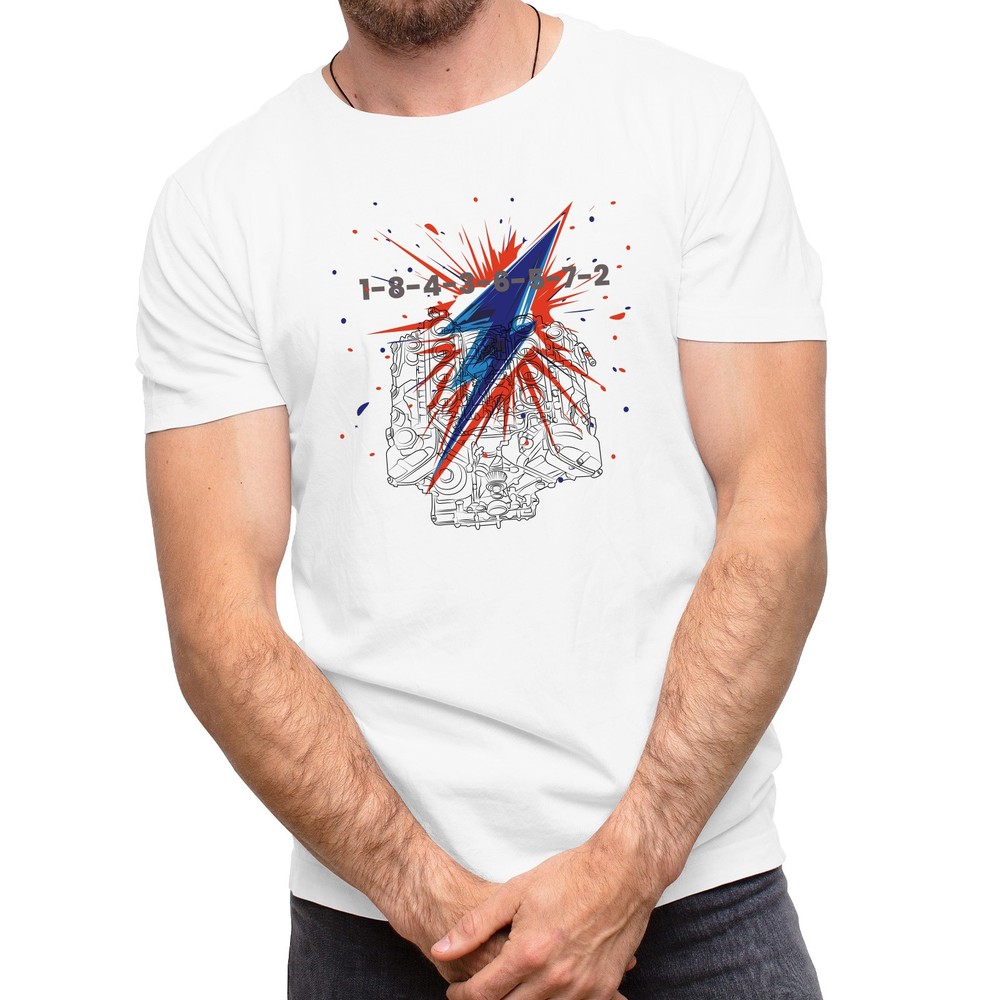 Car Culture Shirts for Men Retro Racing Culture Stretchy Tee Crew neck
