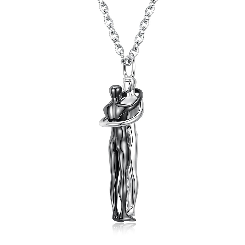 Gay Couple Gifts for Men Silver Hugging Gay Pride Pendant Necklace Male LGBT …