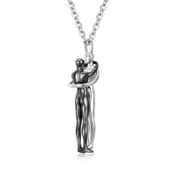 Gay Couple Gifts for Men Silver Hugging Gay Pride Pendant Necklace Male LGBT …
