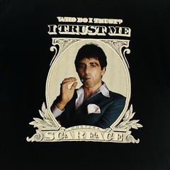 VTG SCARFACE 2XL The Roxx Tony Montana 90s Single Stitch Black Graphic T-Shirt