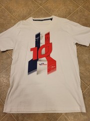 Pierre Gasly #10 Formula 1 Toro Rosso White Short Sleeve Shirt For Men Size M