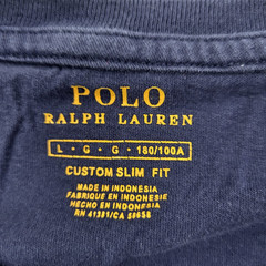 Polo Ralph Lauren Shirt Mens Large Blue Custom Slim Fit PRL Pony Embroidery