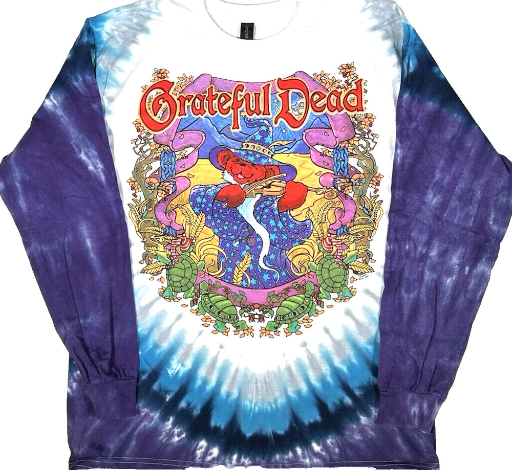 Grateful Dead Terrapin Moon Front/Back Graphic Tie Dye T-Shirt Size Large New