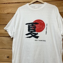 Vintage 90s Chinatown San Francisco Japanese Rising Sun Faded T Shirt Size Large