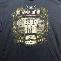 7.62 Design Men’s 2XL Ghosts Of War Military Shirt US Navy Black Graphic Logo