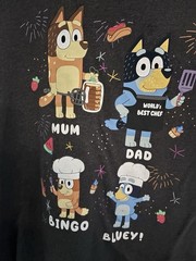 Bluey Licensed Best Chef Graphic Fun T Shirt Mum Dad Bingo Bluey XL 52 X 27