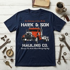 Hawk and Son Hauling Company Big Rig Pride T-Shirt TA79